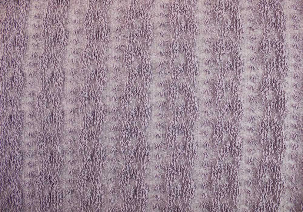 Exquisite Lavender Dust Cable Cotton Blend Lace Knit (Made in Japan)