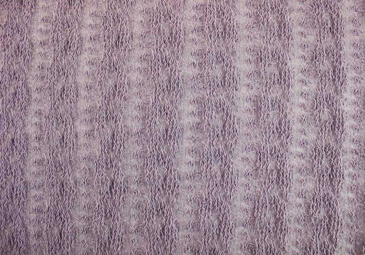 Exquisite Lavender Dust Cable Cotton Blend Lace Knit (Made in Japan)