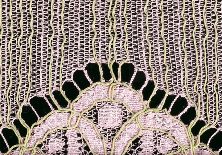 Dainty Baby Pink Cotton Alençon Lace Fabric (Made in Italy)