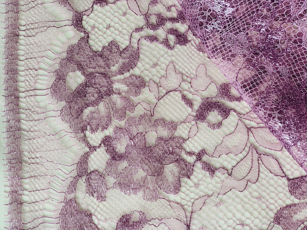 Lace fabric, Double Scalloped Brilliant White Floral Chantilly Lace Fabric  (Made in USA) – Britex Fabrics