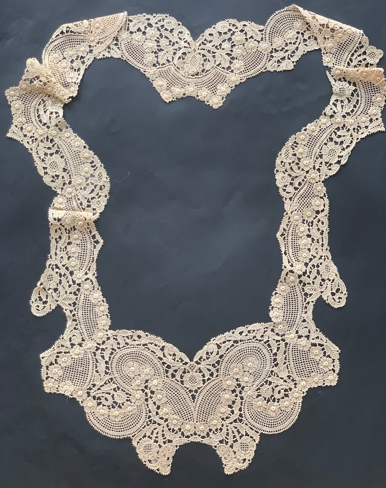 lace collar, Vintage Floral Swirl Cotton Lace Collar – Britex Fabrics