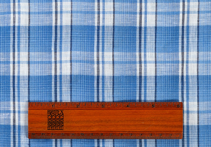 Blue Ridge Vacation Plaid Linen (Made in Italy)