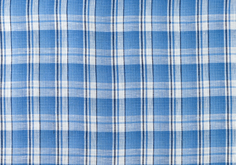 Blue Ridge Vacation Plaid Linen (Made in Italy)