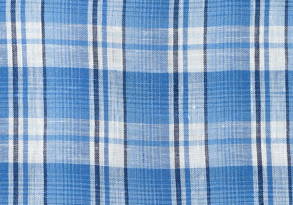 Blue Ridge Vacation Plaid Linen (Made in Italy)