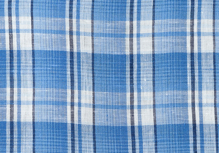 Blue Ridge Vacation Plaid Linen (Made in Italy)