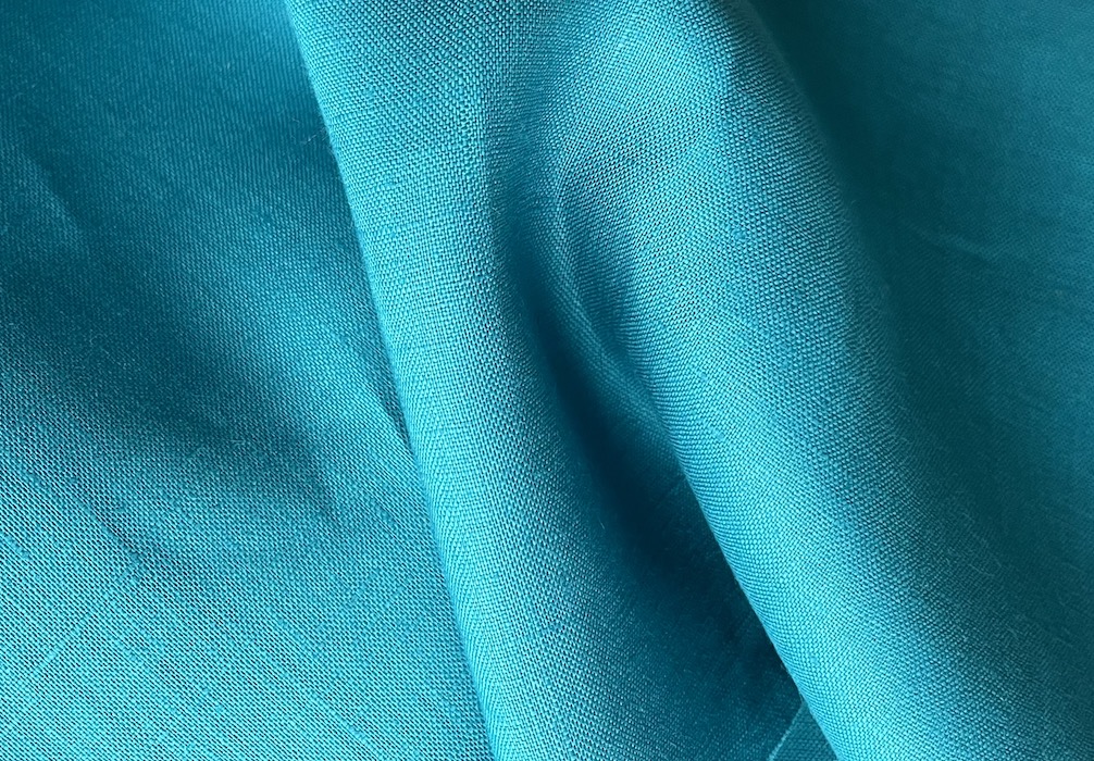 Mid-Weight Brilliant Turquoise Linen (Made in Poland)
