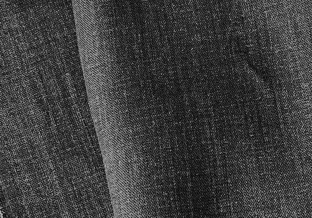 Mid-Weight Soft Black & Smoke Grey Cross-Weave Linen (Made in Poland)