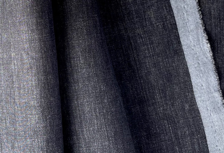 Mid-Weight Soft Black Linen Denim (Made in Italy)
