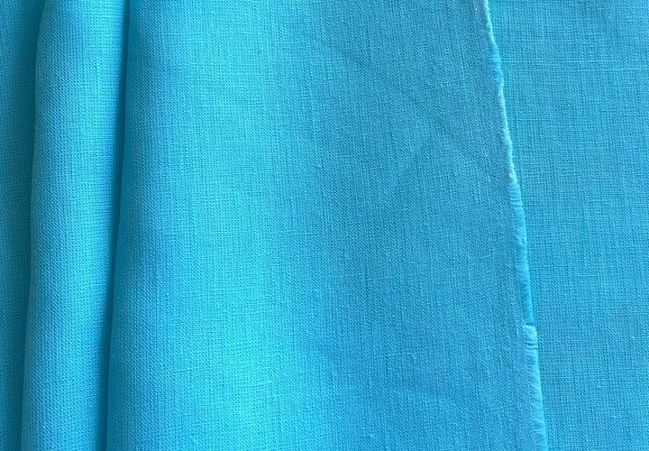Mid-Weight Swimming Pool Blue Linen (Made in Poland)