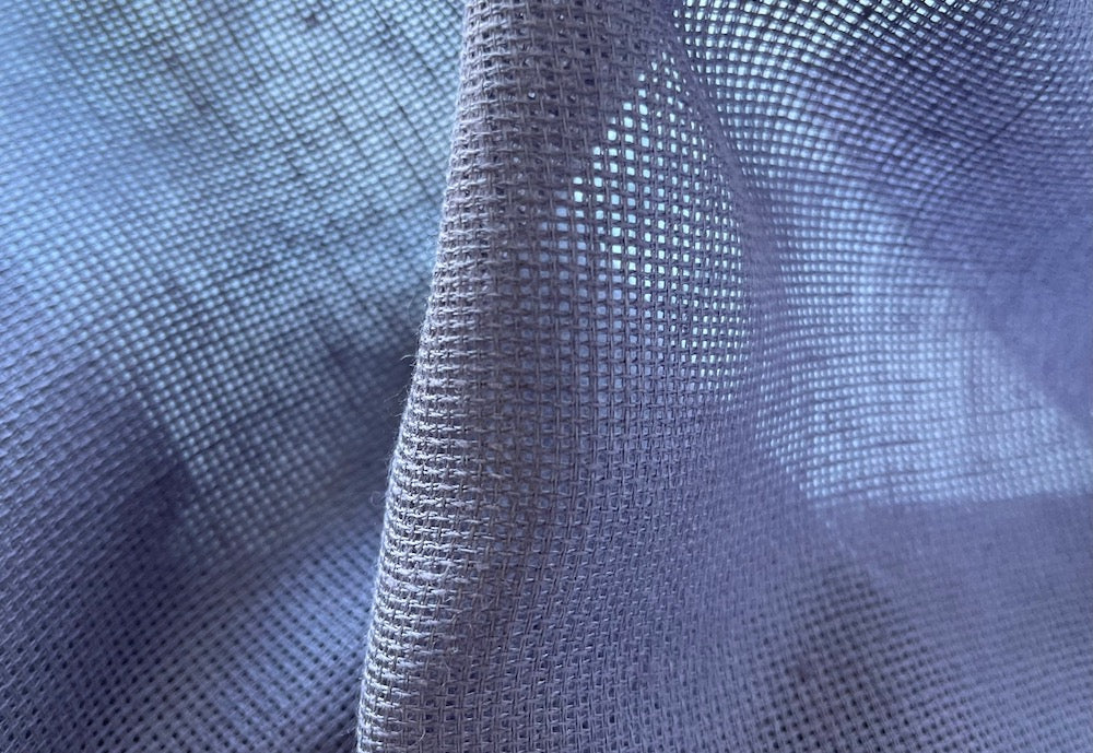 Semi-Sheer Open-Weave Lilac Gardens Linen (Made in Poland)