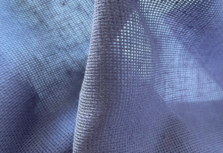 Semi-Sheer Open-Weave Lilac Gardens Linen (Made in Poland)