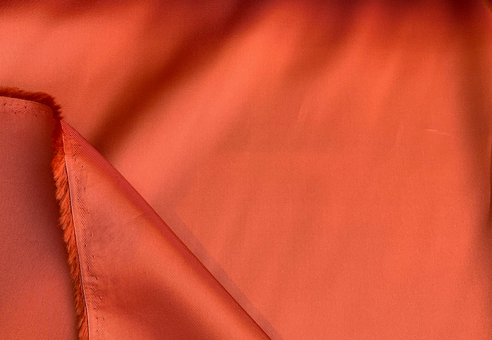 Pumpkin Heavier Viscose Twill Lining (Made in Italy)