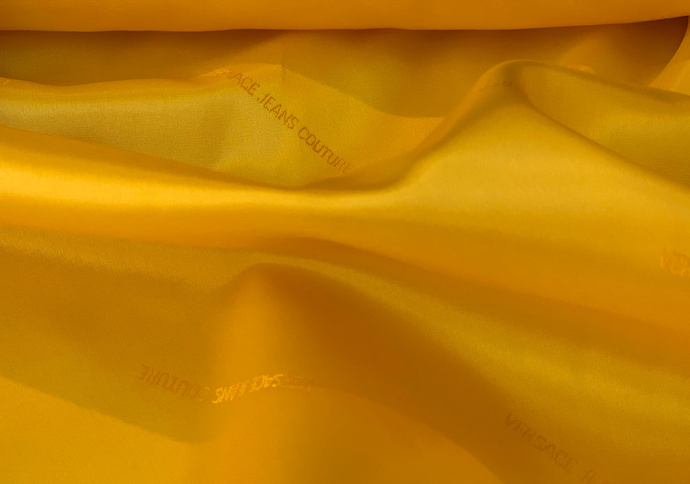 Versace Butterscotch Yellow Heavier Bemberg Twill Viscose Lining (Made in Italy)