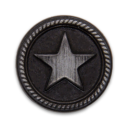 Star Silver Metal Button (Made in USA)