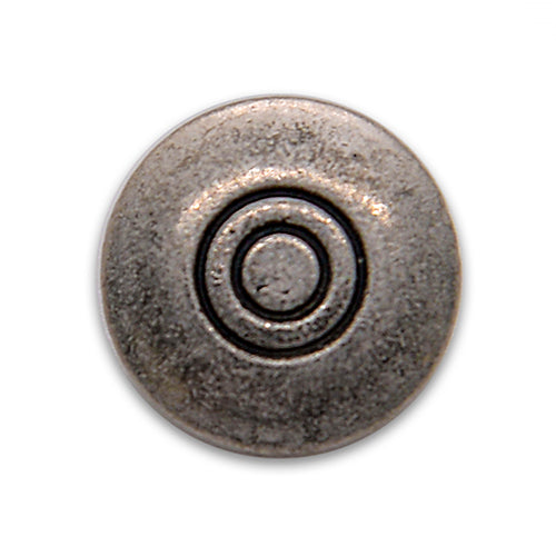 5/8" Target Silver Metal Button (Made in Germany)