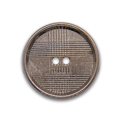 Glen Plaid Gunmetal Metal Button (Made in Italy)