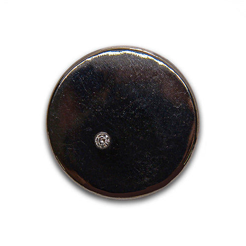 Simple Flat Gunmetal Metal Button (Made in Italy)