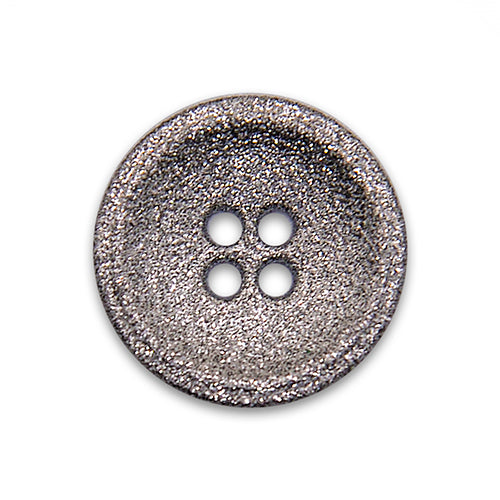 Glittery Silver Metal Button (Made in Italy)