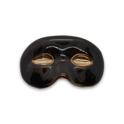 Black Masque Gold Metal Button (Made in Italy)