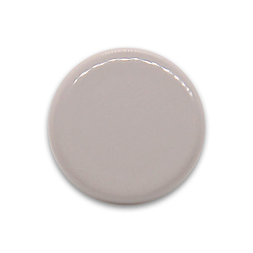 1/2" Glossy White Enameled Metal Button (Made in Italy)