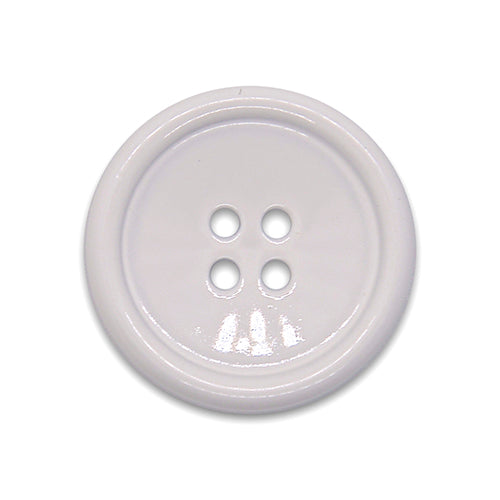 Glossy Cloud White Metal Button (Made in Italy)