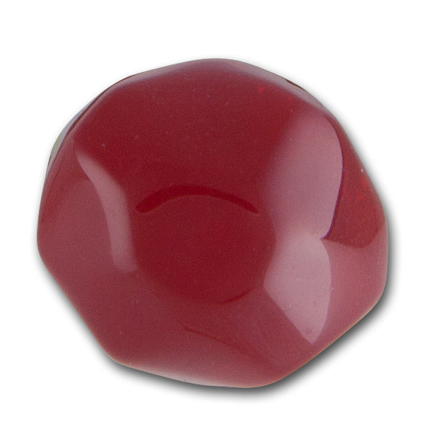 Translucent Pomegranate Red Faceted Ball Button