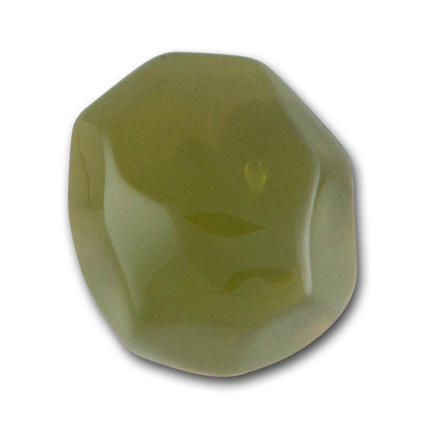 Translucent Leafy Chartreuse Faceted Ball Button