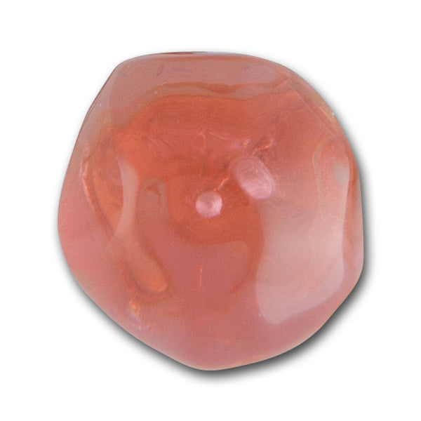 Translucent Peach Faceted Ball Button