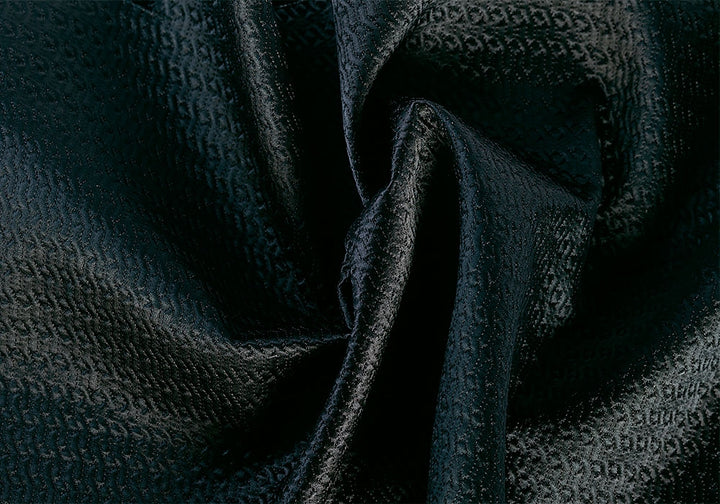Raven's Wing Quilted Silk Charmeuse (Made in Italy)