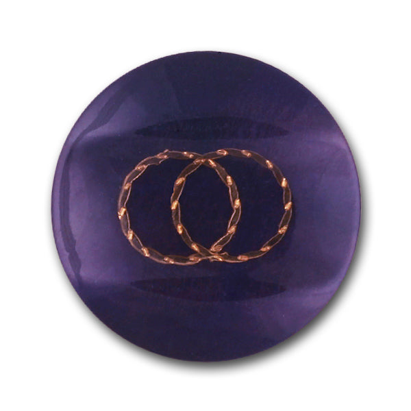 Iridescent Violet Blue Plastic Button