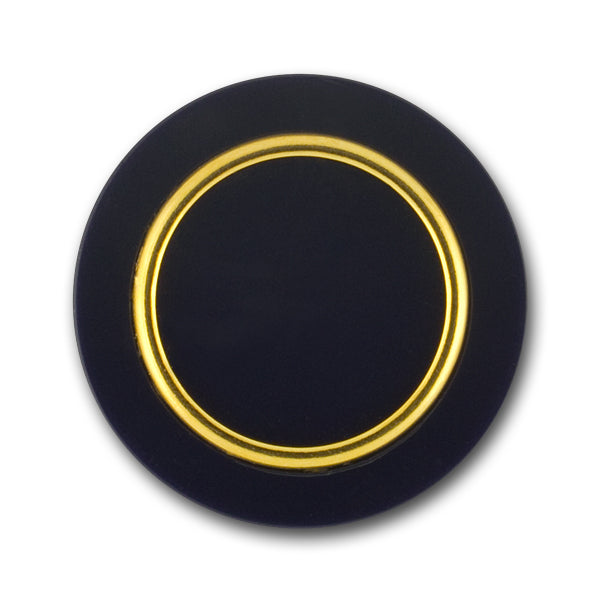 1 1/4" Glossy Navy Plastic Button