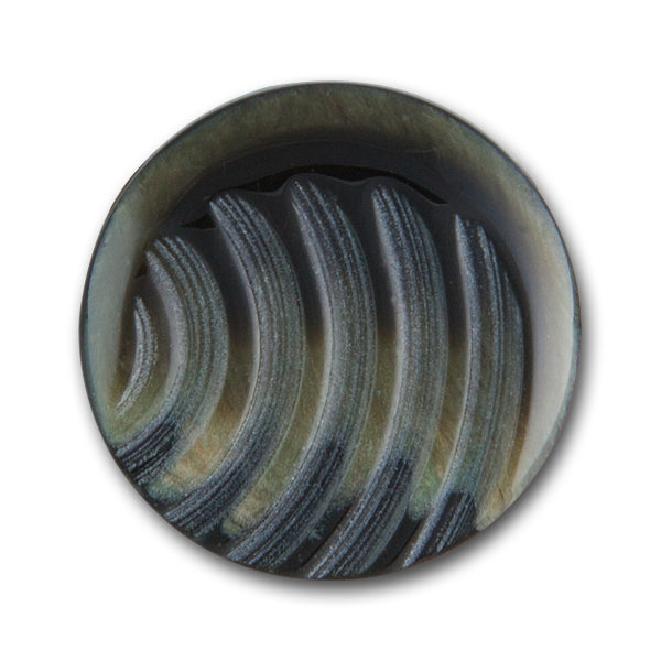 Marbled Moss Green Plastic Button  (Made in Italy)