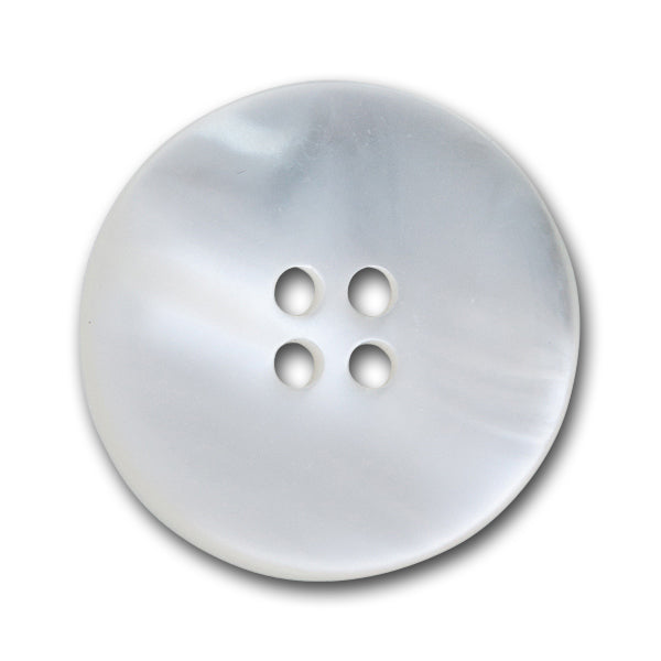 Pearlized White Plastic Button (Made in Italy)