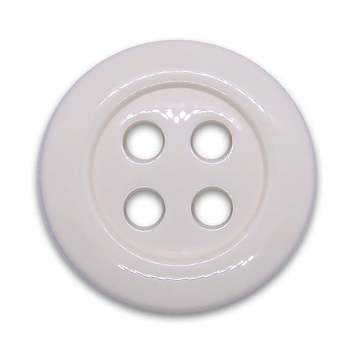 1 1/2" 4-Hole White Plastic Button