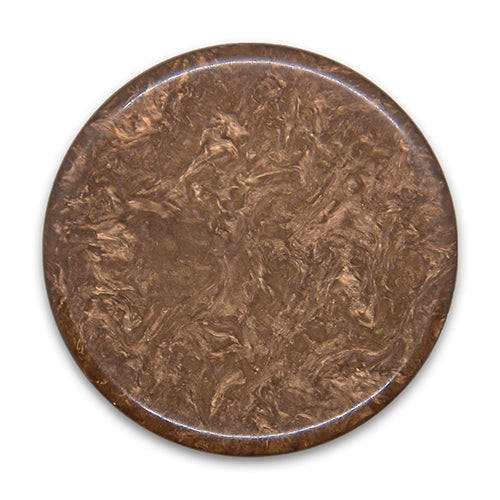 1 3/4" Flat Marbled Coffee Plastic Button