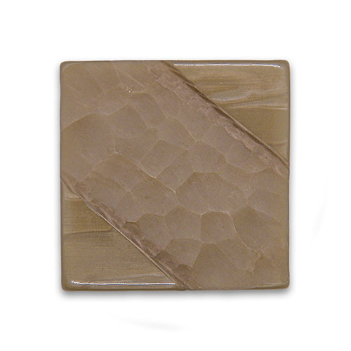 Square Café Au Lait Plastic Button