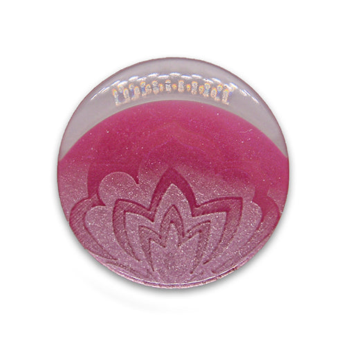 Lotus Pink & Clear Plastic Button
