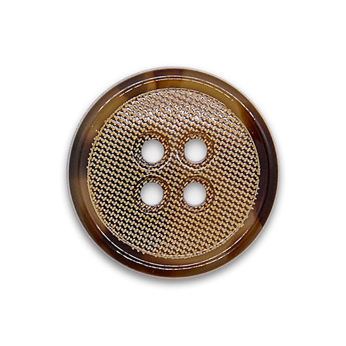 4-hole Textured Horn Plastic Button