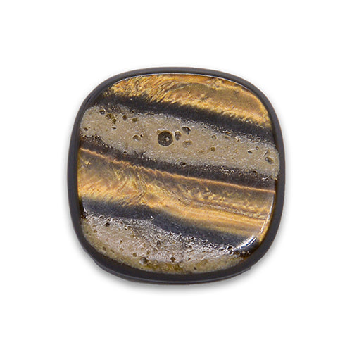 Stratified Caramel Plastic Button