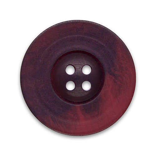4-Hole Marbled Burgundy Plastic Button