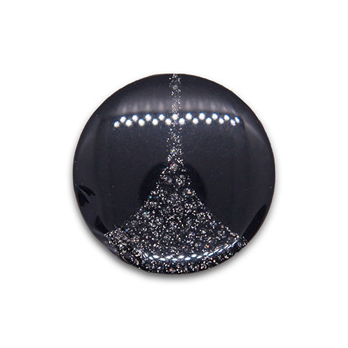 Glittery Elegant Volcano Black Plastic Button