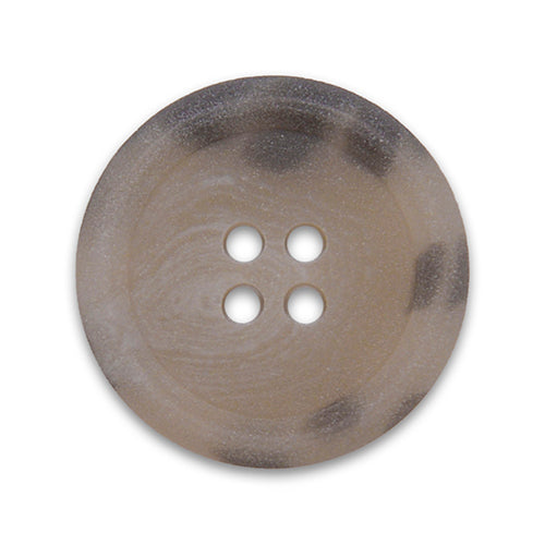 4-Hole Khaki Faux Horn Plastic Button (Made in Germany)