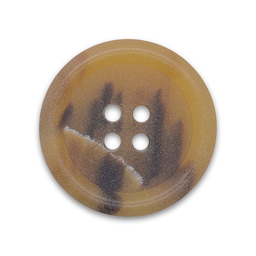 4-Hole Milk Caramel Faux Horn Plastic Button (Made in Germany)
