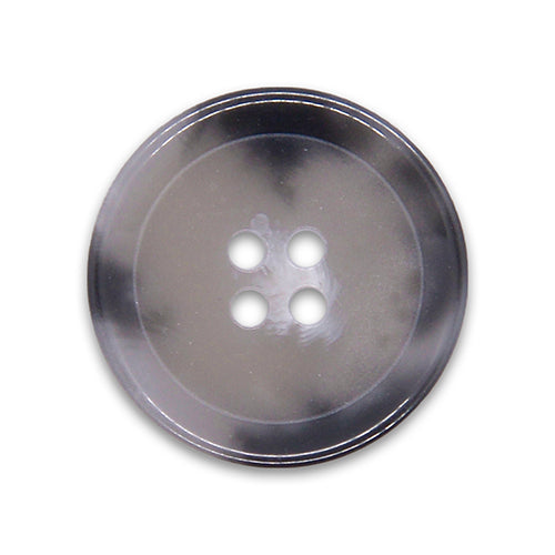 7/8" 4-Hole Smoke Grey Plastic Button (Made in Italy)