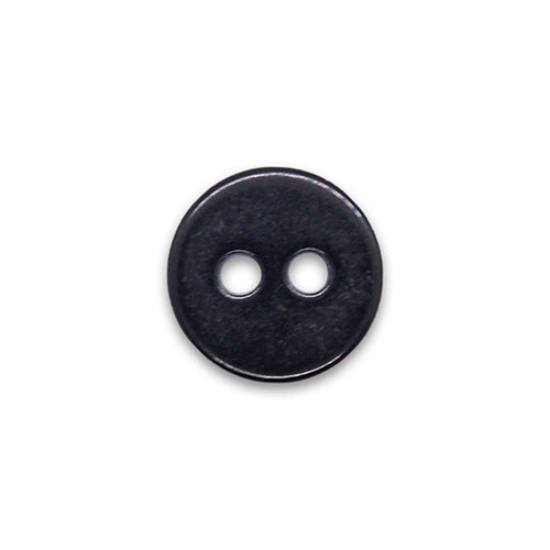 7/16" 2-Hole Black Plastic Backing Button (Made in Italy)