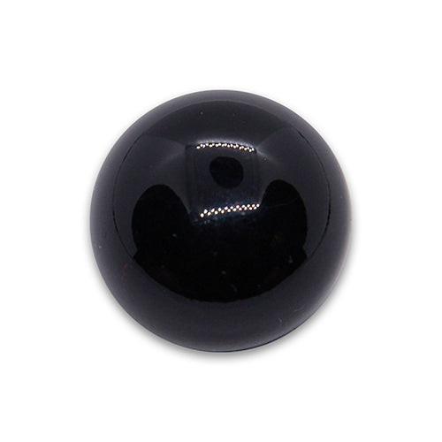 Domed Black Plastic Button (Made in Italy)