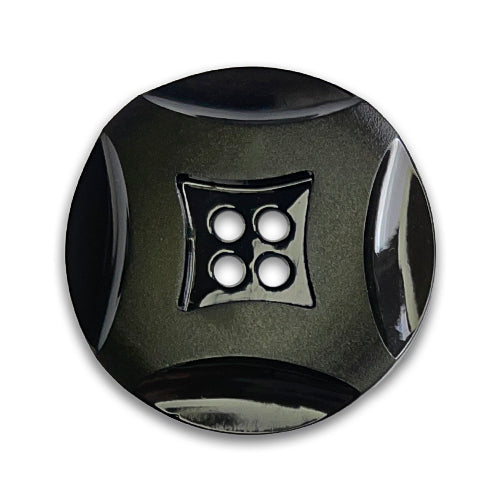4-Hole Juniper Concave Squares Plastic Button (Made in Spain)