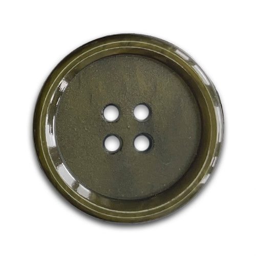 Mossy Thyme 4-Hole Plastic Button (Made in Italy)