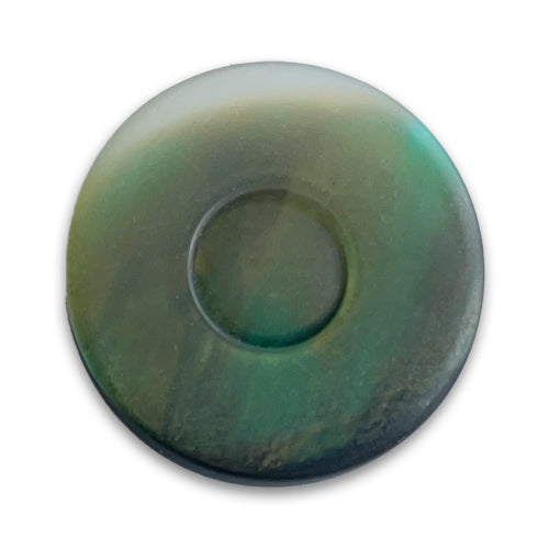 Verdigris Streaks Plastic Button (Made in Switzerland)