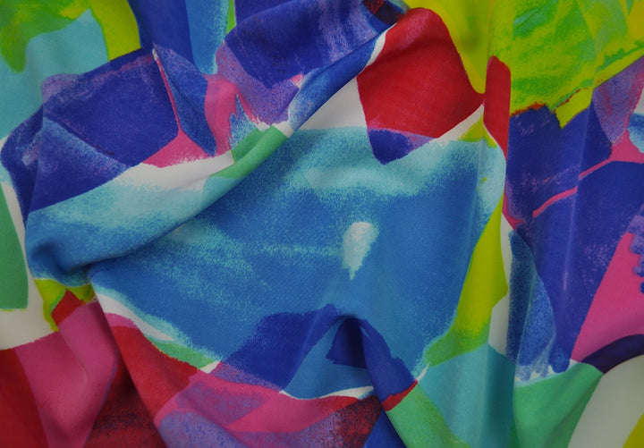 Drapey Abstract Summer Ripened Geometrics Polyester